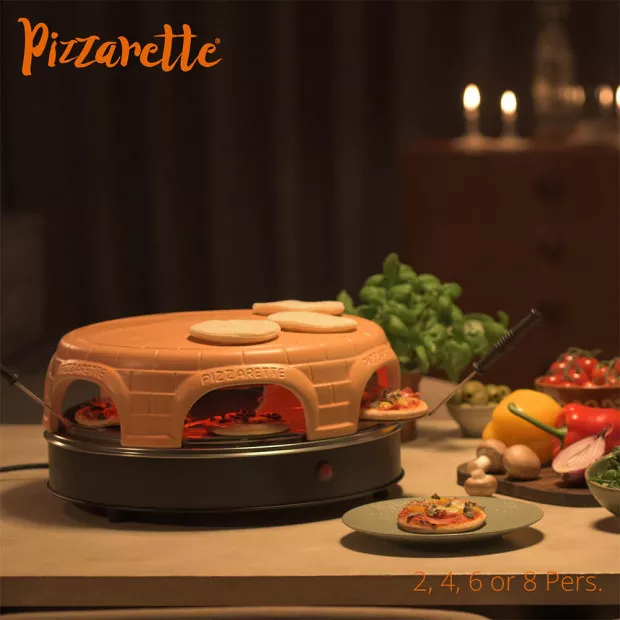 Mini-Pizzaofen Pizzarette Heizplatte 4p. four à pizza