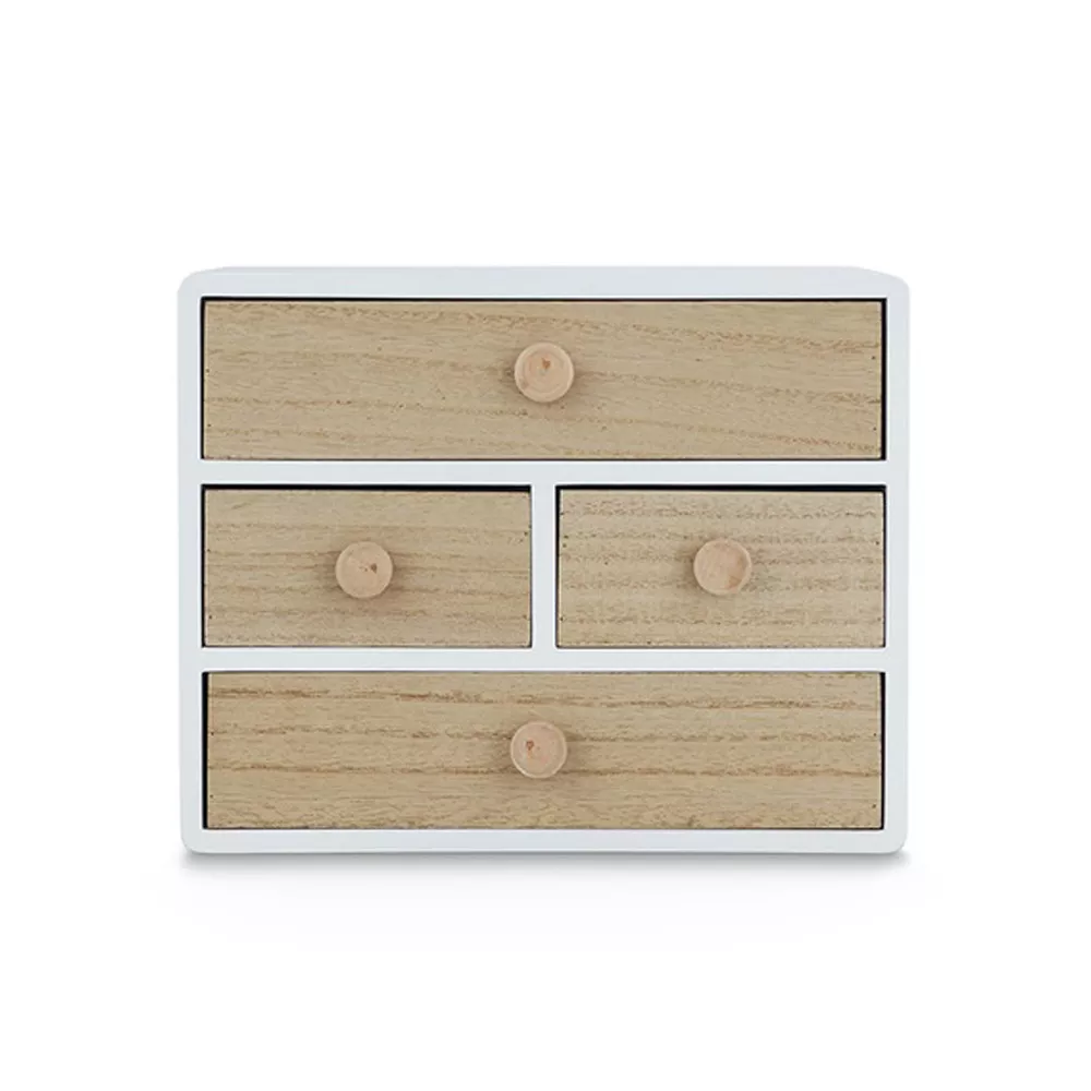 Schmuckkästchen aus weißem Holz im Loft-Stil bijoux en bois