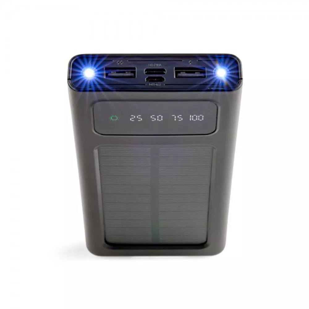 Batterie Externe Solaire 10000mAh 2 torches led