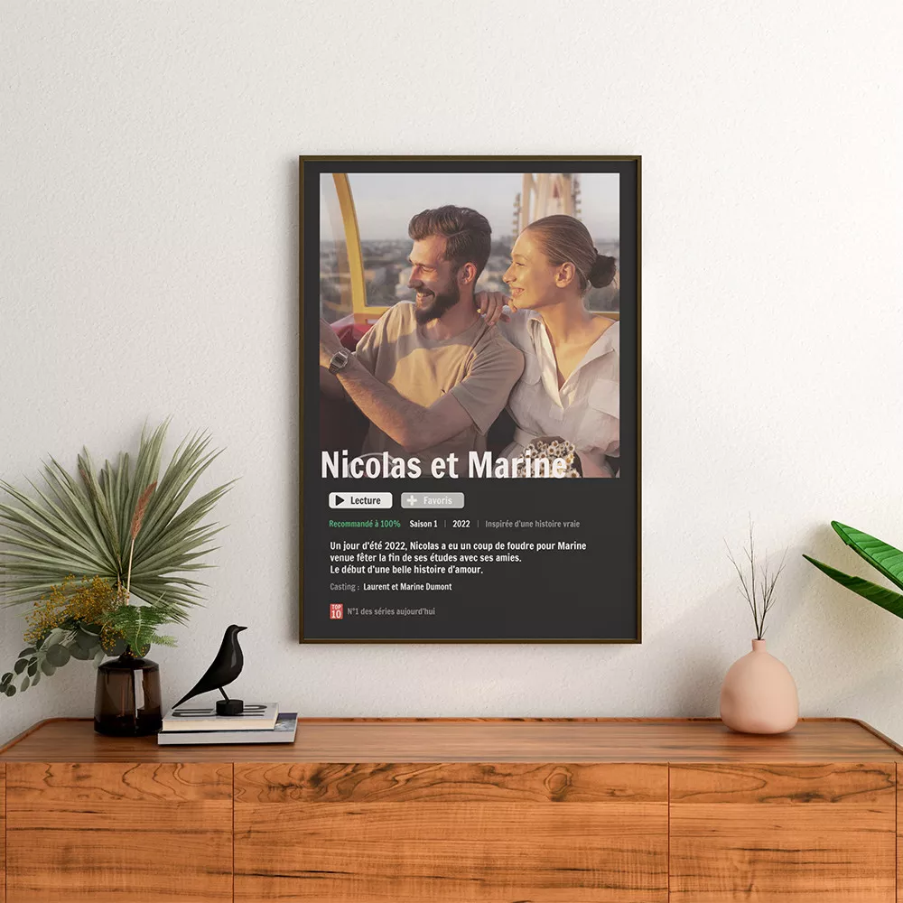 Personalisierbares Streaming-Poster Poster plateforme de streaming à personnaliser