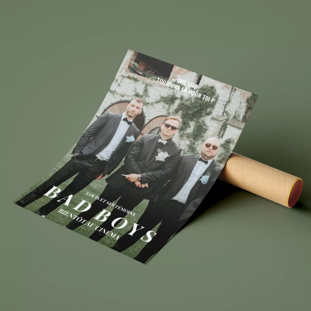 Personalisierbares Filmplakat Affiche envoyée dans un tube en carton pour une protection parfaite pendant le transport