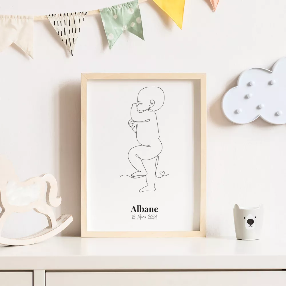 Personalisierbares Baby Poster Décoration chambre bébé
