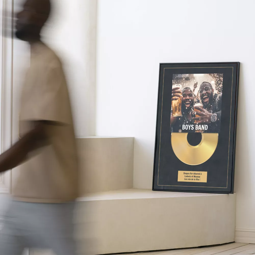 Personalisierbares Goldene Schallplatte Poster Affiche originale à personnaliser
