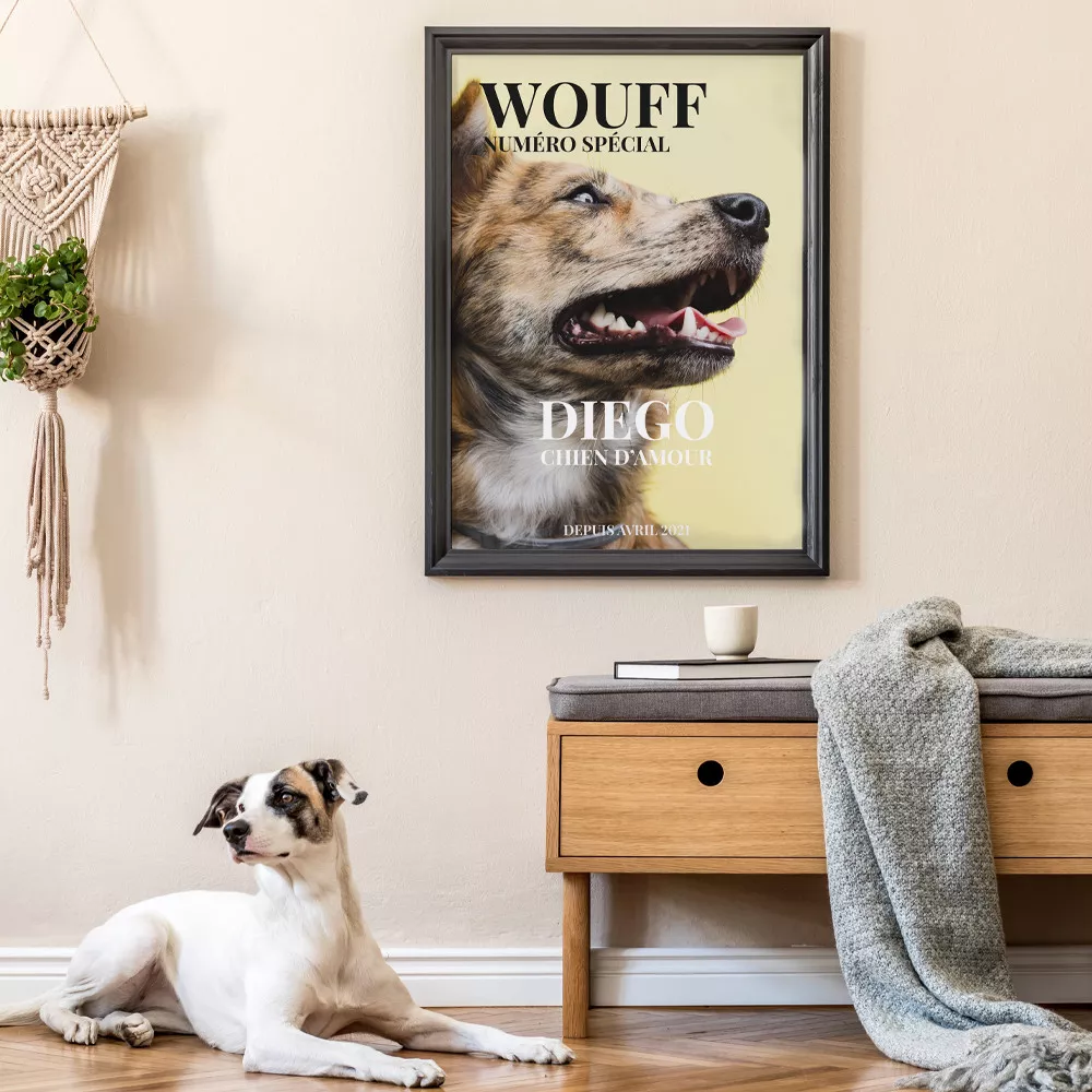 Personalisierbares Hund-und-Katze Poster Poster chien à personnaliser