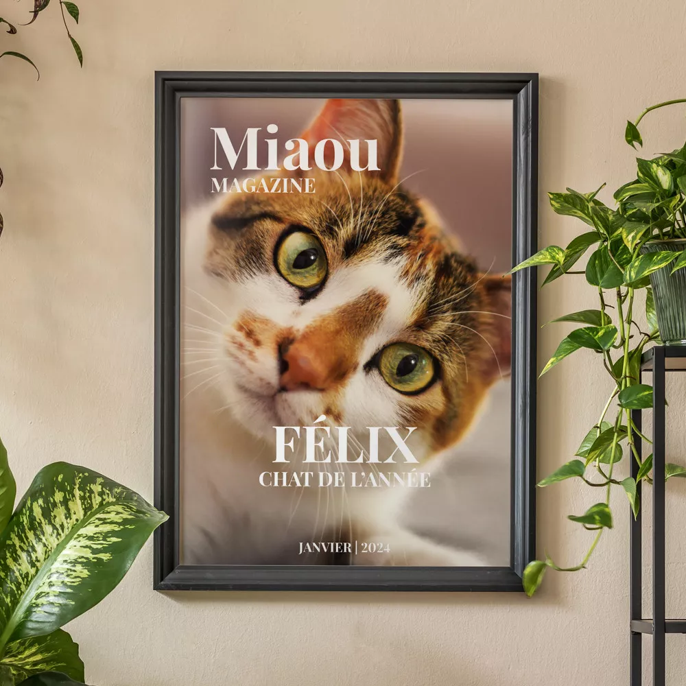 Personalisierbares Hund-und-Katze Poster Poster chat à personnaliser