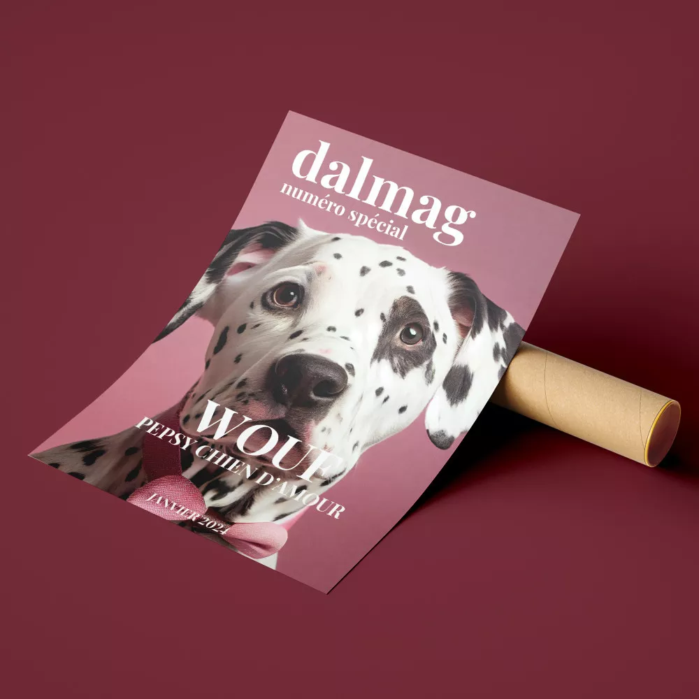 Personalisierbares Hund-und-Katze Poster Expédiée dans un tube en carton pour une livraison sans encombre !