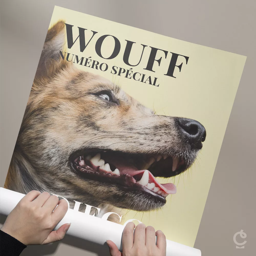Personalisierbares Hund-und-Katze Poster Affiche magazine à personnaliser