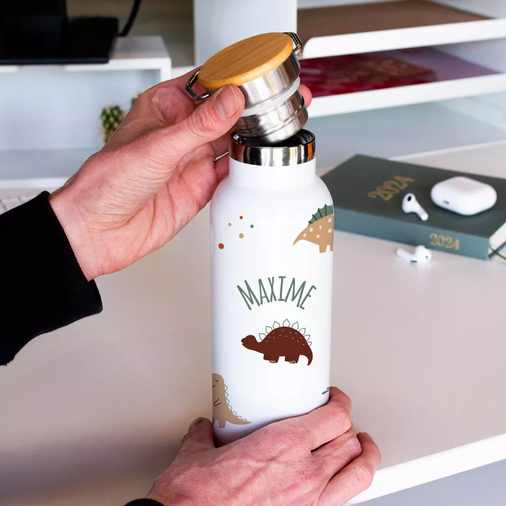 Thermos mit Dinosauriern zum Personalisieren