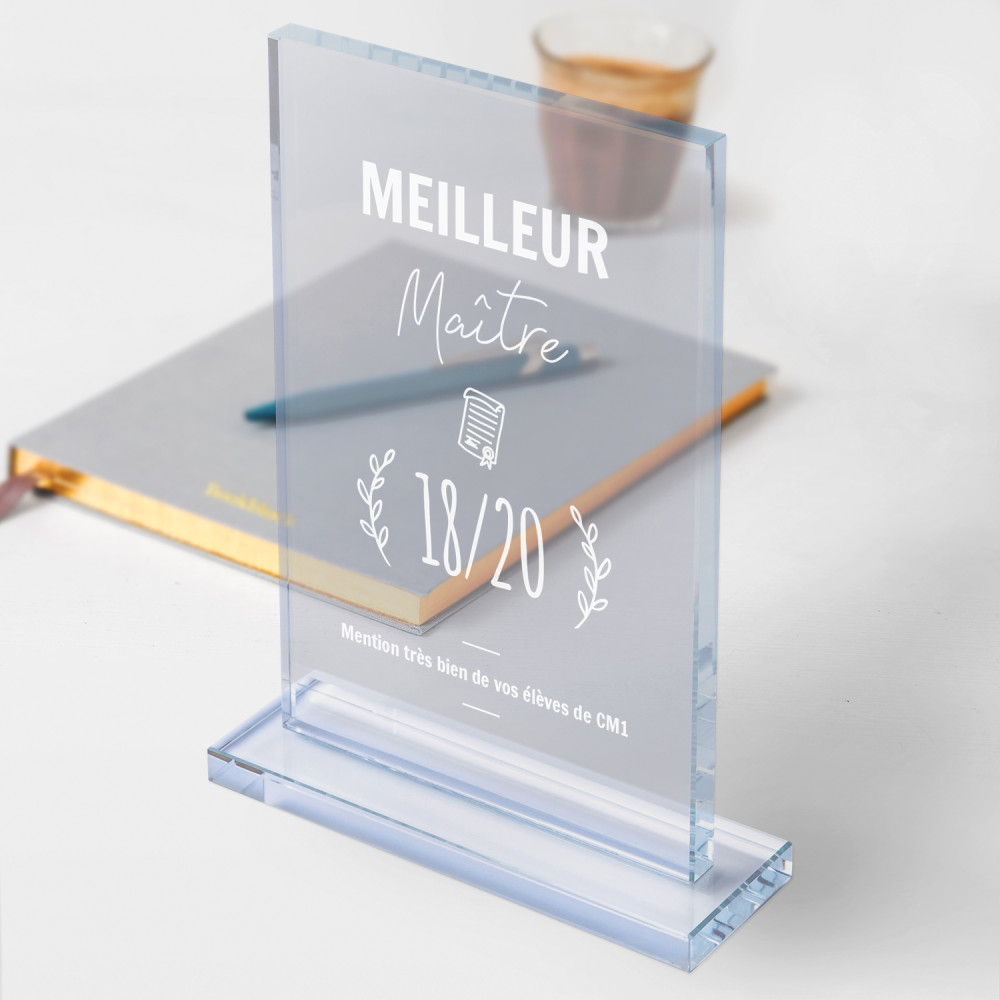 Personalisierbare Trophäe „Beste Lehrerin“